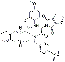 (4AR,9AS)-N-(2,4-DIMETHOXYPHENYL)-2-(2-(1,3-DIOXOISOINDOLIN-2-YL)-N-(4-(TRIFLUOROMETHYL)BENZYL)ACETAMIDO)-1,2,3,4,4A,9,9A,10-OCTAHYDROANTHRACENE-2-CARBOXAMIDE Struktur