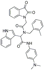 N-(4-(DIMETHYLAMINO)PHENYL)-2-(2-(2,3-DIOXOINDOLIN-1-YL)-N-(2-METHYLBENZYL)ACETAMIDO)-2-(1H-INDOL-3-YL)ACETAMIDE Struktur