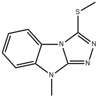 9-METHYL-3-METHYLSULFANYL-9H-BENZO[4,5]IMIDAZO[2,1-C][1,2,4]TRIAZOLE Struktur