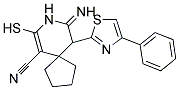 9-IMINO-7-MERCAPTO-10-(4-PHENYL-1,3-THIAZOL-2-YL)-8-AZASPIRO[4.5]DEC-6-ENE-6-CARBONITRILE Struktur