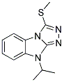 9-ISOPROPYL-3-METHYLSULFANYL-9H-BENZO[4,5]IMIDAZO[2,1-C][1,2,4]TRIAZOLE Struktur