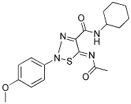 (5Z)-5-(ACETYLIMINO)-N-CYCLOHEXYL-2-(4-METHOXYPHENYL)-2,5-DIHYDRO-1,2,3-THIADIAZOLE-4-CARBOXAMIDE Struktur