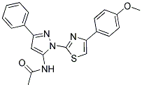 N-{1-[4-(4-METHOXYPHENYL)-1,3-THIAZOL-2-YL]-3-PHENYL-1H-PYRAZOL-5-YL}ACETAMIDE Struktur