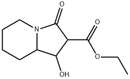 1-HYDROXY-3-OXO-OCTAHYDRO-INDOLIZINE-2-CARBOXYLIC ACID ETHYL ESTER Struktur