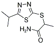 2-[(5-ISOPROPYL-1,3,4-THIADIAZOL-2-YL)SULFANYL]PROPANAMIDE Struktur