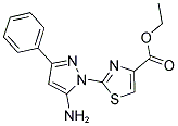 ETHYL 2-(5-AMINO-3-PHENYL-1H-PYRAZOL-1-YL)-1,3-THIAZOLE-4-CARBOXYLATE Struktur