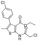 3-THIOPHENECARBOXYLIC ACID, 2-[(2-CHLOROACETYL)AMINO]-4-(4-CHLOROPHENYL)-5-METHYL-, ETHYL ESTER Struktur