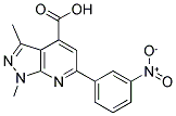 1,3-DIMETHYL-6-(3-NITRO-PHENYL)-1 H-PYRAZOLO[3,4-B ]PYRIDINE-4-CARBOXYLIC ACID Struktur