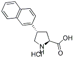 (+/-)-TRANS-4-(2-NAPHTHYL)PYRROLIDINE-3-CARBOXYLIC ACID HYDROCHLORIDE Struktur