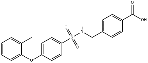 4-[(([4-(2-METHYLPHENOXY)PHENYL]SULFONYL)AMINO)METHYL]BENZOIC ACID Struktur