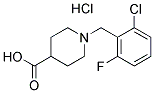 1-(2-CHLORO-6-FLUOROBENZYL)PIPERIDINE-4-CARBOXYLIC ACID HYDROCHLORIDE Struktur