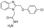 2-[2-[(4-CHLOROPHENOXY)METHYL]-1H-BENZIMIDAZOL-1-YL]ACETOHYDRAZIDE Struktur