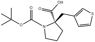 BOC-(R)-ALPHA-(3-THIOPHENYLMETHYL)-PROLINE Struktur