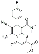 METHYL 6-AMINO-7-CYANO-9-[(DIMETHYLAMINO)CARBONYL]-8-(4-FLUOROPHENYL)-4-OXO-4H,8H-PYRIDO[2,1-B][1,3]THIAZINE-2-CARBOXYLATE Struktur