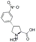 (+/-)-TRANS-4-(3-NITROPHENYL)PYRROLIDINE-3-CARBOXYLIC ACID HYDROCHLORIDE Struktur