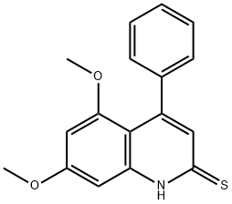 5,7-DIMETHOXY-4-PHENYLQUINOLINE-2-THIOL Struktur