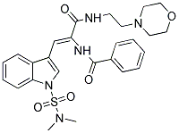 (Z)-N-(1-(1-(N,N-DIMETHYLSULFAMOYL)-1H-INDOL-3-YL)-3-(2-MORPHOLINOETHYLAMINO)-3-OXOPROP-1-EN-2-YL)BENZAMIDE Struktur