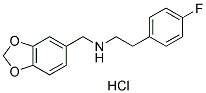 BENZO[1,3]DIOXOL-5-YLMETHYL-[2-(4-FLUORO-PHENYL)-ETHYL]-AMINE HYDROCHLORIDE Struktur