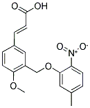 (2E)-3-(4-METHOXY-3-[(5-METHYL-2-NITROPHENOXY)METHYL]PHENYL)-2-PROPENOIC ACID Struktur