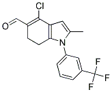 4-CHLORO-2-METHYL-1-(3-TRIFLUOROMETHYL-PHENYL)-6,7-DIHYDRO-1H-INDOLE-5-CARBALDEHYDE Struktur