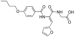 (Z)-2-(2-(4-BUTOXYBENZAMIDO)-3-(FURAN-2-YL)ACRYLAMIDO)ACETIC ACID Struktur