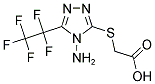 ([4-AMINO-5-(1,1,2,2,2-PENTAFLUOROETHYL)-4H-1,2,4-TRIAZOL-3-YL]SULFANYL)ACETIC ACID Struktur