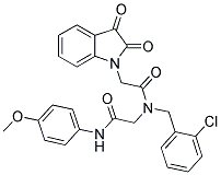 2-{(2-CHLOROBENZYL)[2-(2,3-DIOXO-2,3-DIHYDRO-1H-INDOL-1-YL)ACETYL]AMINO}-N-(4-METHOXYPHENYL)ACETAMIDE Struktur