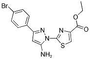 ETHYL 2-[5-AMINO-3-(4-BROMOPHENYL)-1H-PYRAZOL-1-YL]-1,3-THIAZOLE-4-CARBOXYLATE Struktur