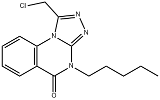 1-(CHLOROMETHYL)-4-PENTYL[1,2,4]TRIAZOLO[4,3-A]QUINAZOLIN-5(4H)-ONE Struktur