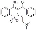 {4-AMINO-2-[2-(DIMETHYLAMINO)ETHYL]-1,1-DIOXIDO-2H-1,2-BENZOTHIAZIN-3-YL}(PHENYL)METHANONE Struktur