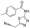 N-[5-(CYANOMETHYL)-1,3,4-THIADIAZOL-2-YL]-4-METHYLBENZAMIDE Struktur