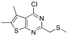 4-CHLORO-5,6-DIMETHYL-2-[(METHYLTHIO)METHYL]THIENO[2,3-D]PYRIMIDINE Struktur