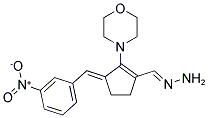 [2-MORPHOLIN-4-YL-3-(3-NITRO-BENZYLIDENE)-CYCLOPENT-1-ENYLMETHYLENE]-HYDRAZINE Struktur