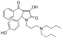 4-BENZOYL-1-[3-(DIBUTYLAMINO)PROPYL]-3-HYDROXY-5-(4-HYDROXYPHENYL)-1,5-DIHYDRO-2H-PYRROL-2-ONE Struktur