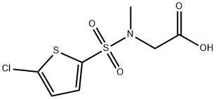 [(5-CHLORO-THIOPHENE-2-SULFONYL)-METHYL-AMINO]-ACETIC ACID Struktur