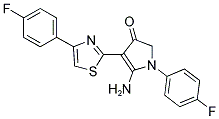 5-AMINO-1-(4-FLUORO-PHENYL)-4-[4-(4-FLUORO-PHENYL)-THIAZOL-2-YL]-1,2-DIHYDRO-PYRROL-3-ONE Struktur