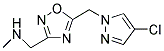 N-((5-[(4-CHLORO-1H-PYRAZOL-1-YL)METHYL]-1,2,4-OXADIAZOL-3-YL)METHYL)-N-METHYLAMINE Struktur