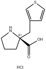 (S)-ALPHA-(3-THIOPHENYLMETHYL)-PROLINE-HCL Struktur