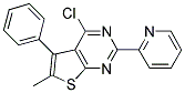 4-CHLORO-6-METHYL-5-PHENYL-2-PYRIDIN-2-YLTHIENO[2,3-D]PYRIMIDINE Struktur