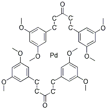 BIS(3,5,3',5'-DIMETHOXYDIBENZYLIDENEACETONE)PALLADIUM(0) Struktur