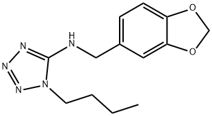 N-(1,3-BENZODIOXOL-5-YLMETHYL)-1-BUTYL-1H-TETRAZOL-5-AMINE Struktur