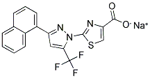 SODIUM 2-[3-(1-NAPHTHYL)-5-(TRIFLUOROMETHYL)-1H-PYRAZOL-1-YL]-1,3-THIAZOLE-4-CARBOXYLATE Struktur