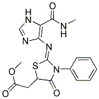 METHYL [(2Z)-2-({5-[(METHYLAMINO)CARBONYL]-1H-IMIDAZOL-4-YL}IMINO)-4-OXO-3-PHENYL-1,3-THIAZOLIDIN-5-YL]ACETATE Struktur