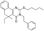 5-ETHYL-5-METHYL-2-(PENTYLSULFANYL)-3-PHENETHYL-5,6-DIHYDROBENZO[H]QUINAZOLIN-4(3H)-ONE Struktur