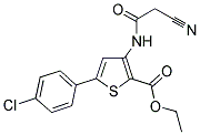 ETHYL 5-(4-CHLOROPHENYL)-3-[(CYANOACETYL)AMINO]THIOPHENE-2-CARBOXYLATE Struktur