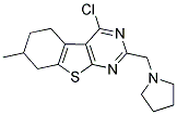 4-CHLORO-7-METHYL-2-(PYRROLIDIN-1-YLMETHYL)-5,6,7,8-TETRAHYDRO[1]BENZOTHIENO[2,3-D]PYRIMIDINE Struktur