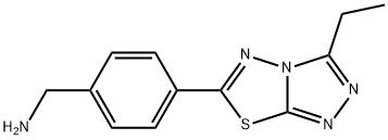 1-[4-(3-ETHYL[1,2,4]TRIAZOLO[3,4-B][1,3,4]THIADIAZOL-6-YL)PHENYL]METHANAMINE Struktur