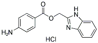 4-AMINO-BENZOIC ACID 1H-BENZOIMIDAZOL-2-YLMETHYL ESTER HYDROCHLORIDE Struktur