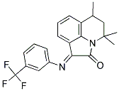 (1E)-4,4,6-TRIMETHYL-1-{[3-(TRIFLUOROMETHYL)PHENYL]IMINO}-5,6-DIHYDRO-4H-PYRROLO[3,2,1-IJ]QUINOLIN-2(1H)-ONE Struktur