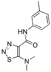 5-(DIMETHYLAMINO)-N-(3-METHYLPHENYL)-1,2,3-THIADIAZOLE-4-CARBOXAMIDE Struktur